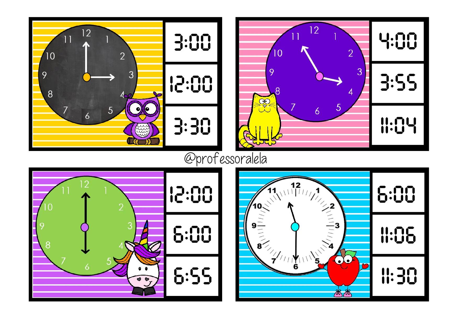 Jogo das horas: atividade de relógio para imprimir (PDF) — p1 | Ensino Já atividades para educação infantil (ensinoja.com)