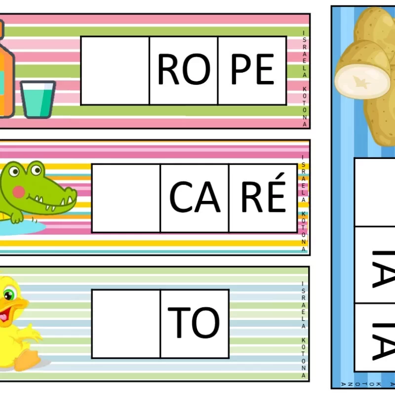Atividades de Alfabetização: Aprendendo com Palavras 8