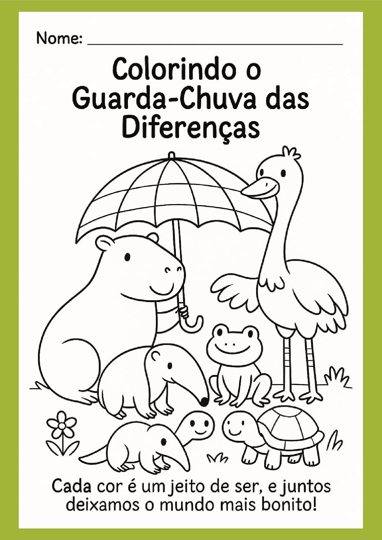 O guarda-chuva das diferenças e suas lições — p11 | Ensino Já atividades para educação infantil (ensinoja.com)