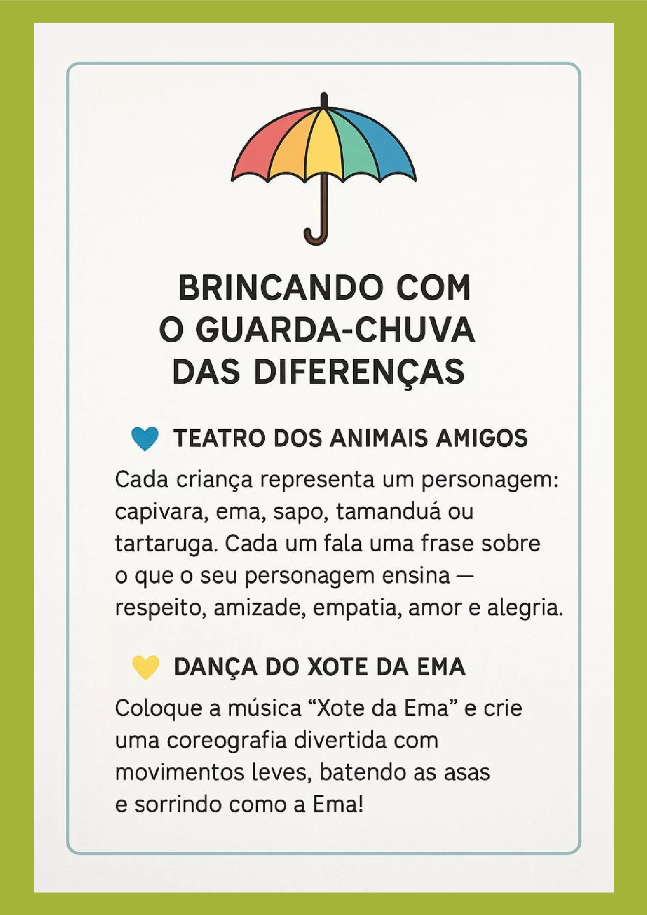 O guarda-chuva das diferenças e suas lições — p12 | Ensino Já atividades para educação infantil (ensinoja.com)