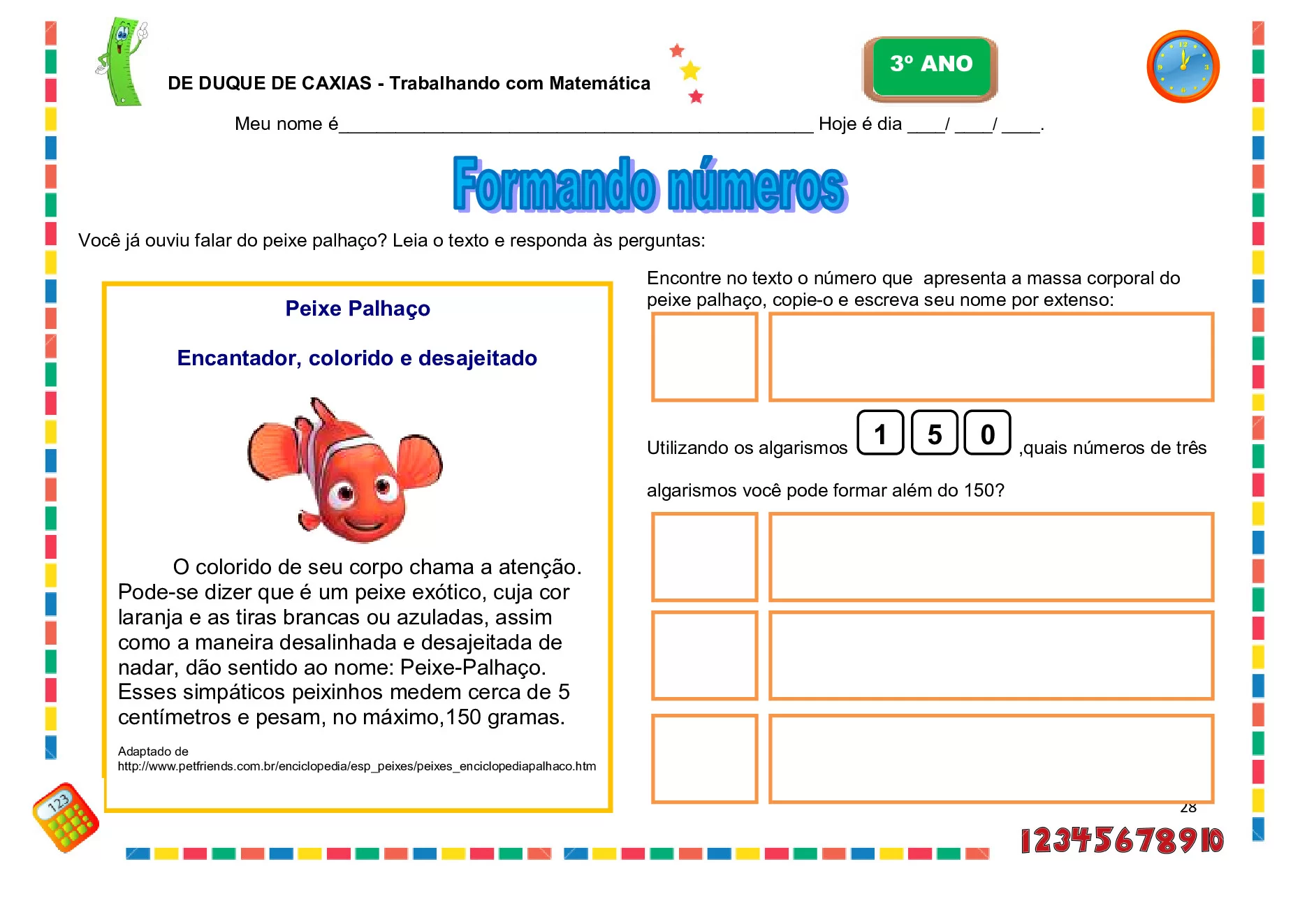 Planos de aulas BNCC para 3º ano de Matemática — p12 | Ensino Já atividades para educação infantil (ensinoja.com)