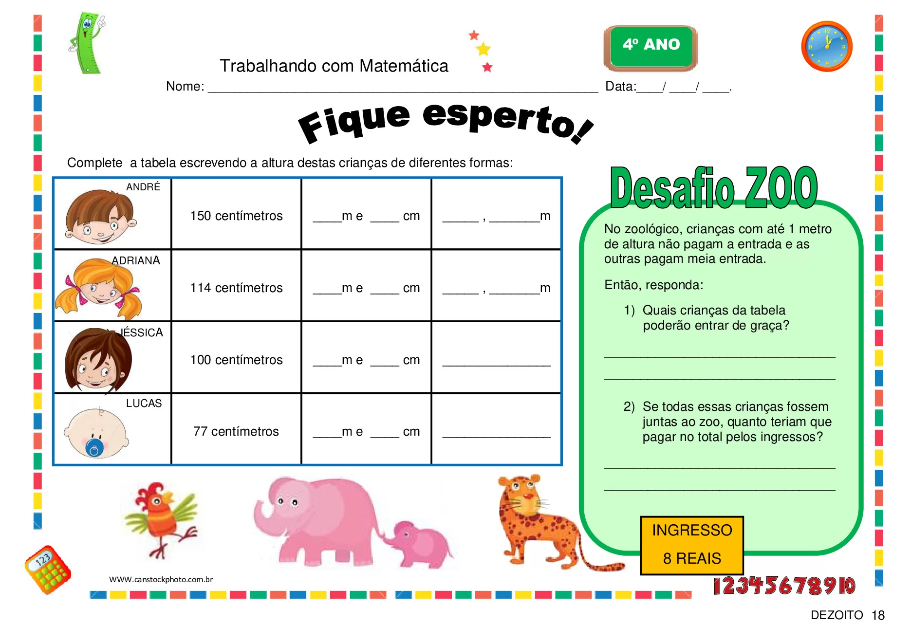 Planos de aulas BNCC para o 4º ano de Matemática — p18 | Ensino Já atividades para educação infantil (ensinoja.com)
