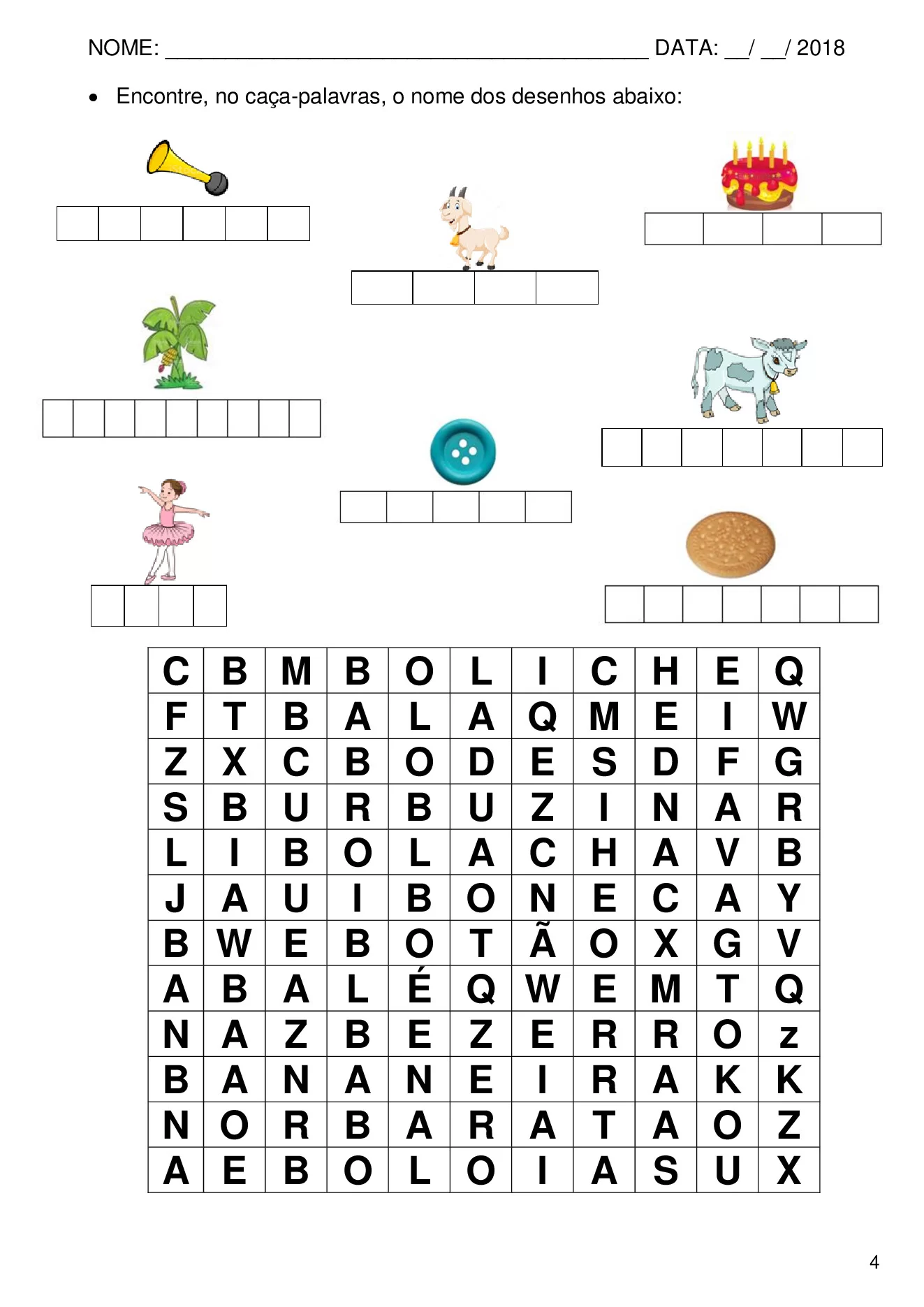 Atividades de alfabetização com sílabas simples para imprimir — p4 | Ensino Já atividades para educação infantil (ensinoja.com)