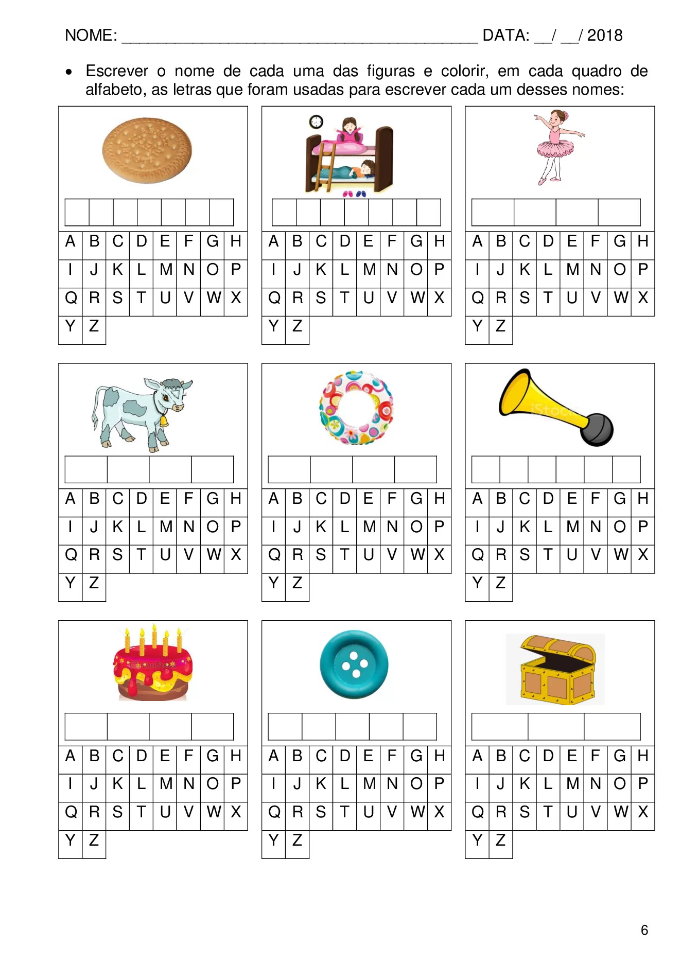 Atividades de alfabetização com sílabas simples para imprimir — p6 | Ensino Já atividades para educação infantil (ensinoja.com)