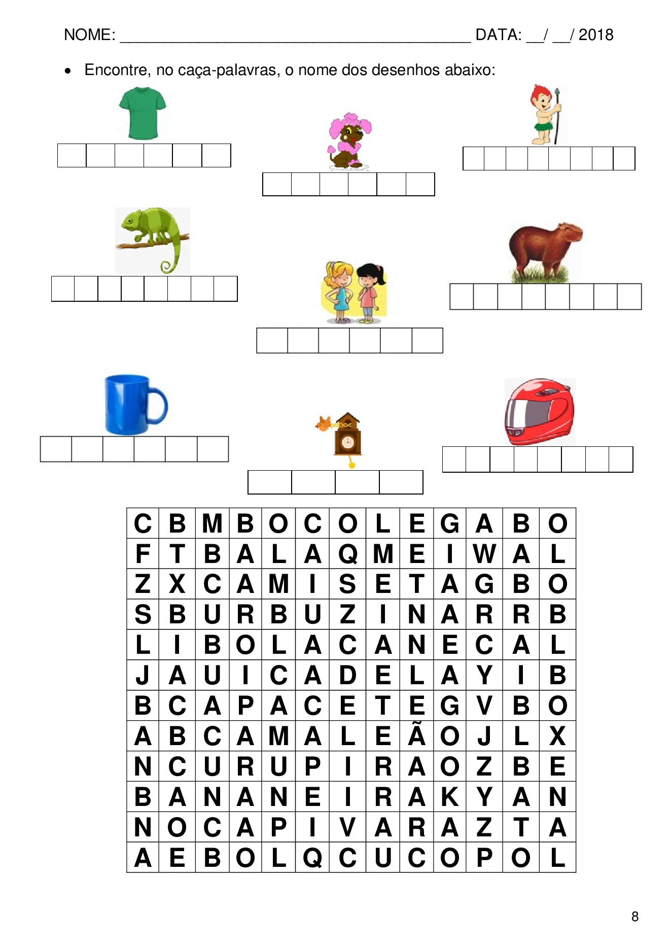 Atividades de alfabetização com sílabas simples para imprimir — p8 | Ensino Já atividades para educação infantil (ensinoja.com)
