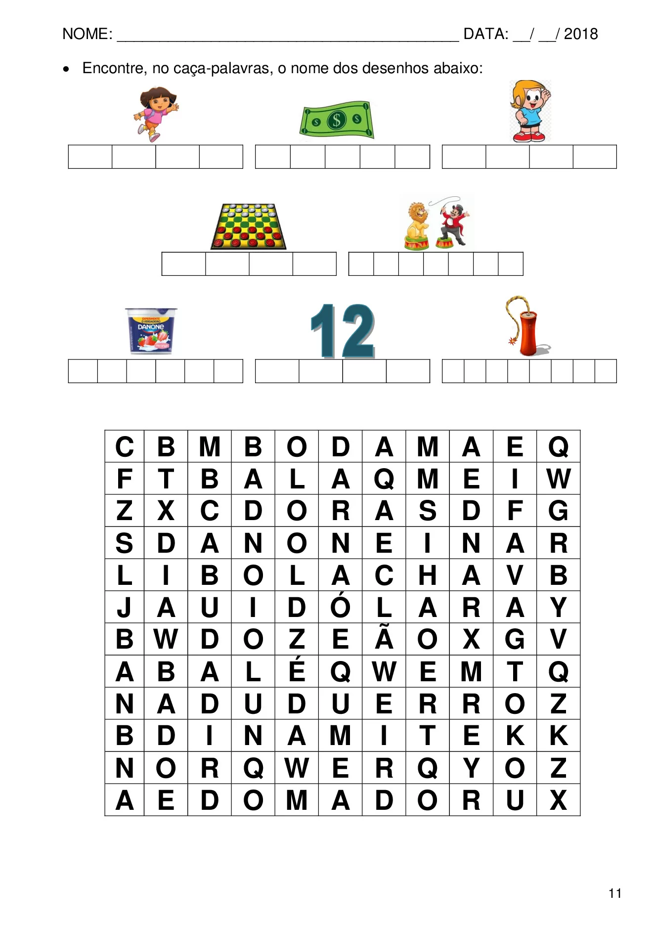 Atividades de alfabetização com sílabas simples para imprimir — p11 | Ensino Já atividades para educação infantil (ensinoja.com)