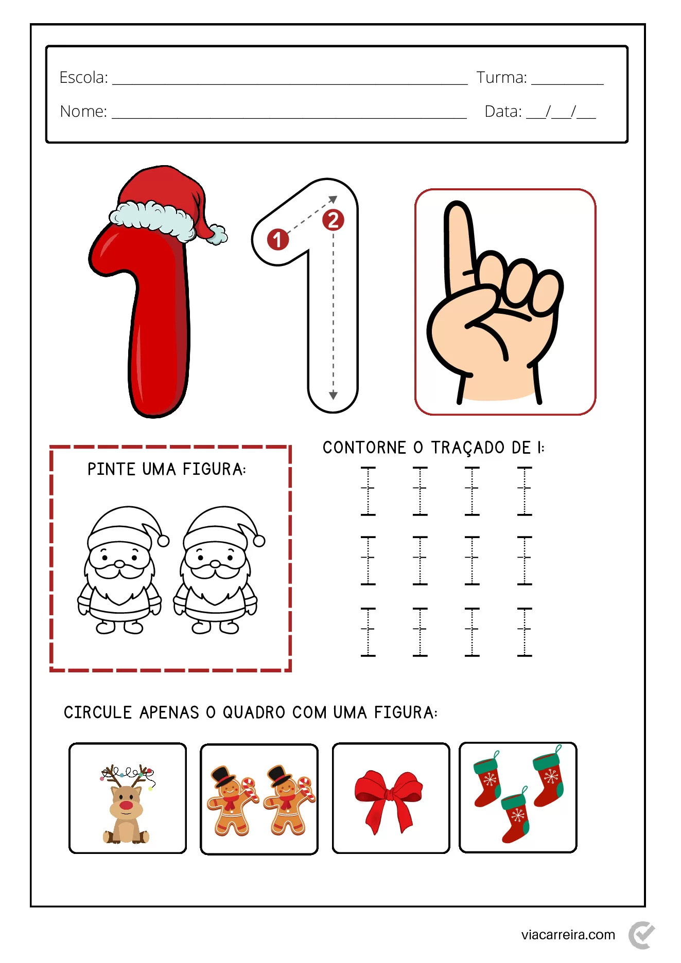 Atividades de números para o Natal em PDF — p2 | Ensino Já atividades para educação infantil (ensinoja.com)