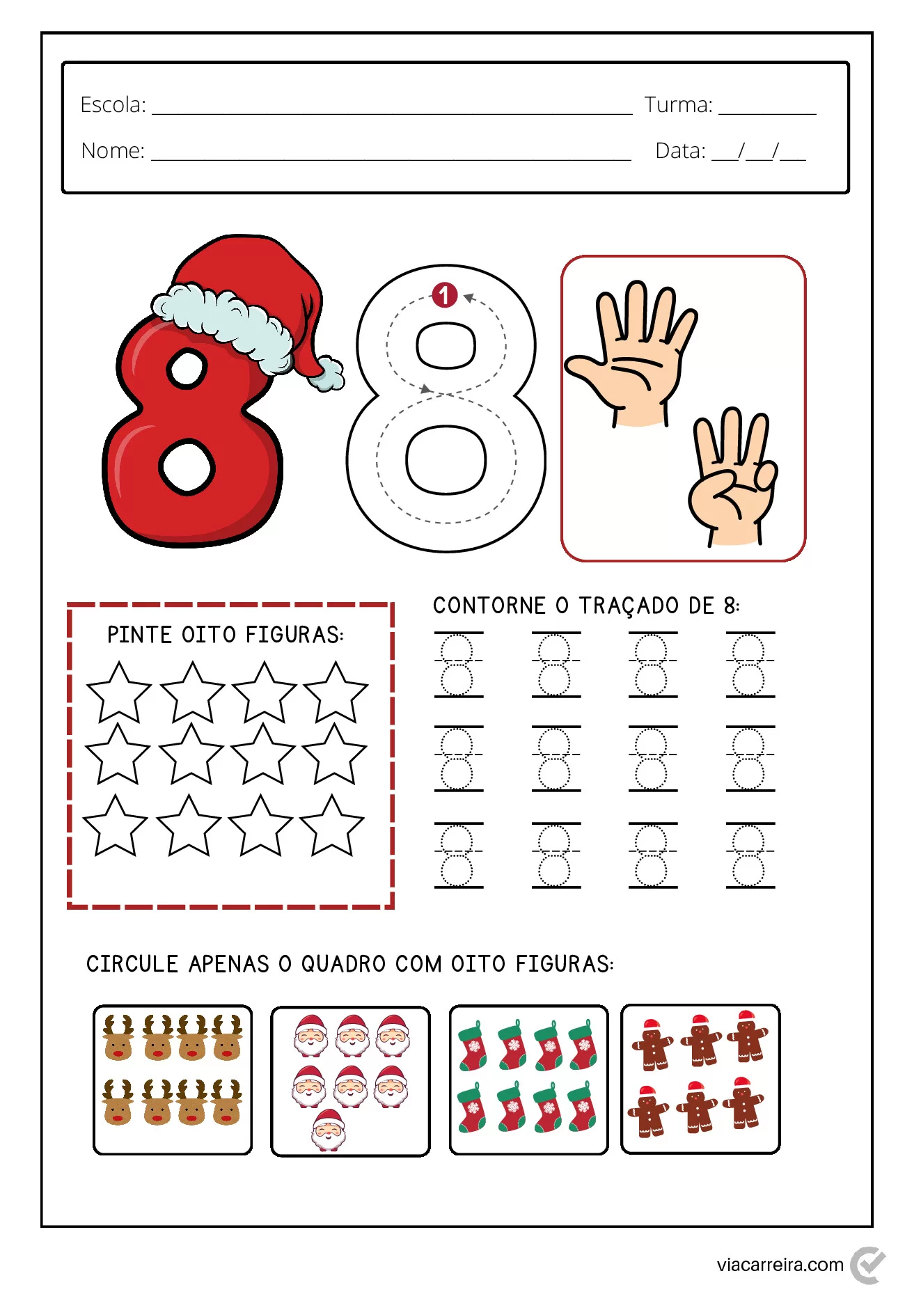 Atividades de números para o Natal em PDF — p9 | Ensino Já atividades para educação infantil (ensinoja.com)