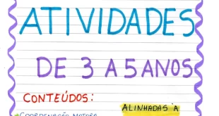 Kit de atividades de 3 a 5 anos — p1 | Ensino Já atividades para educação infantil (ensinoja.com)