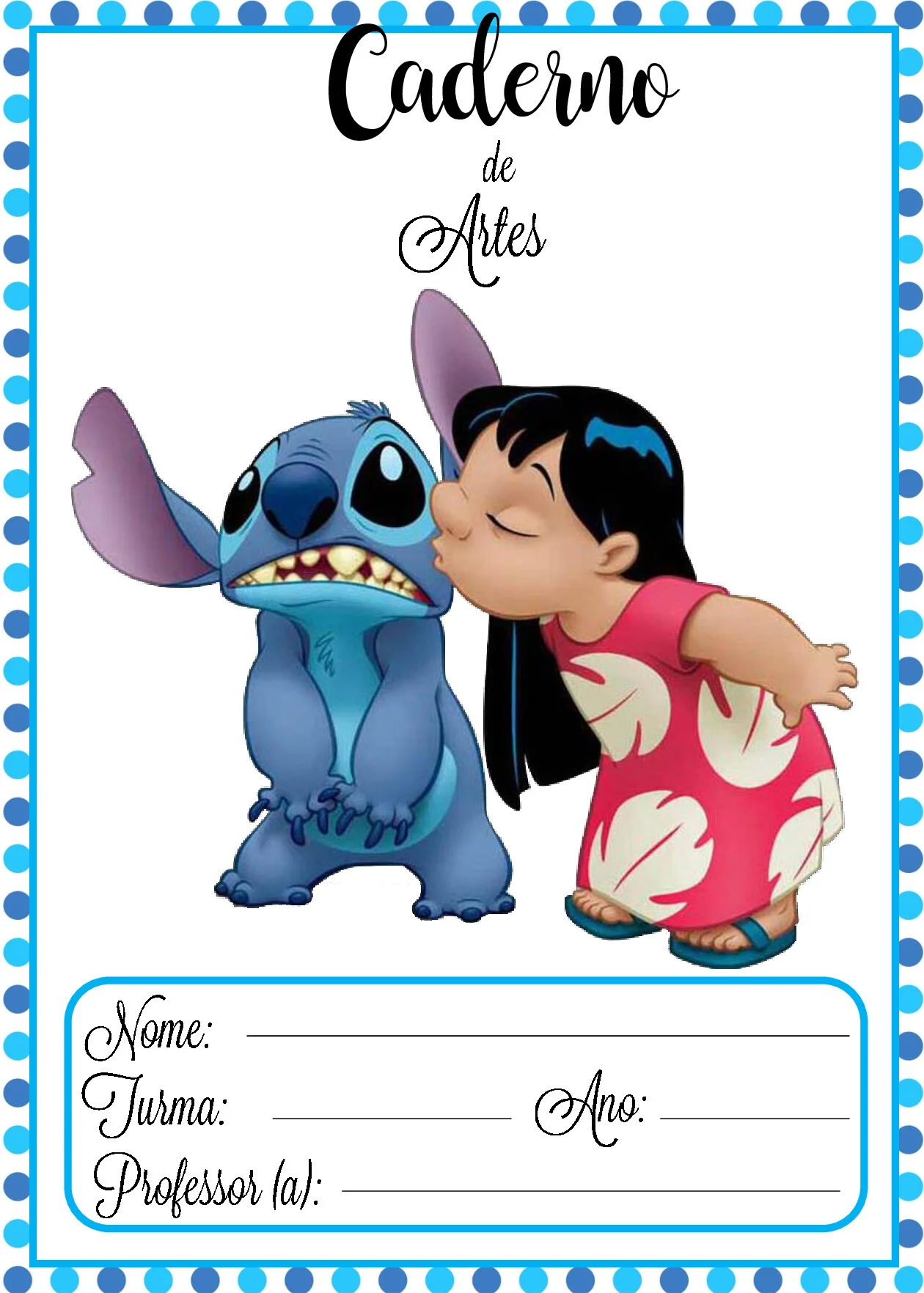 Capas de caderno Lilo e Stitch para imprimir – PDF — p7 | Ensino Já atividades para educação infantil (ensinoja.com)